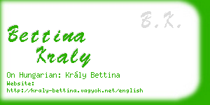 bettina kraly business card