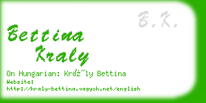 bettina kraly business card